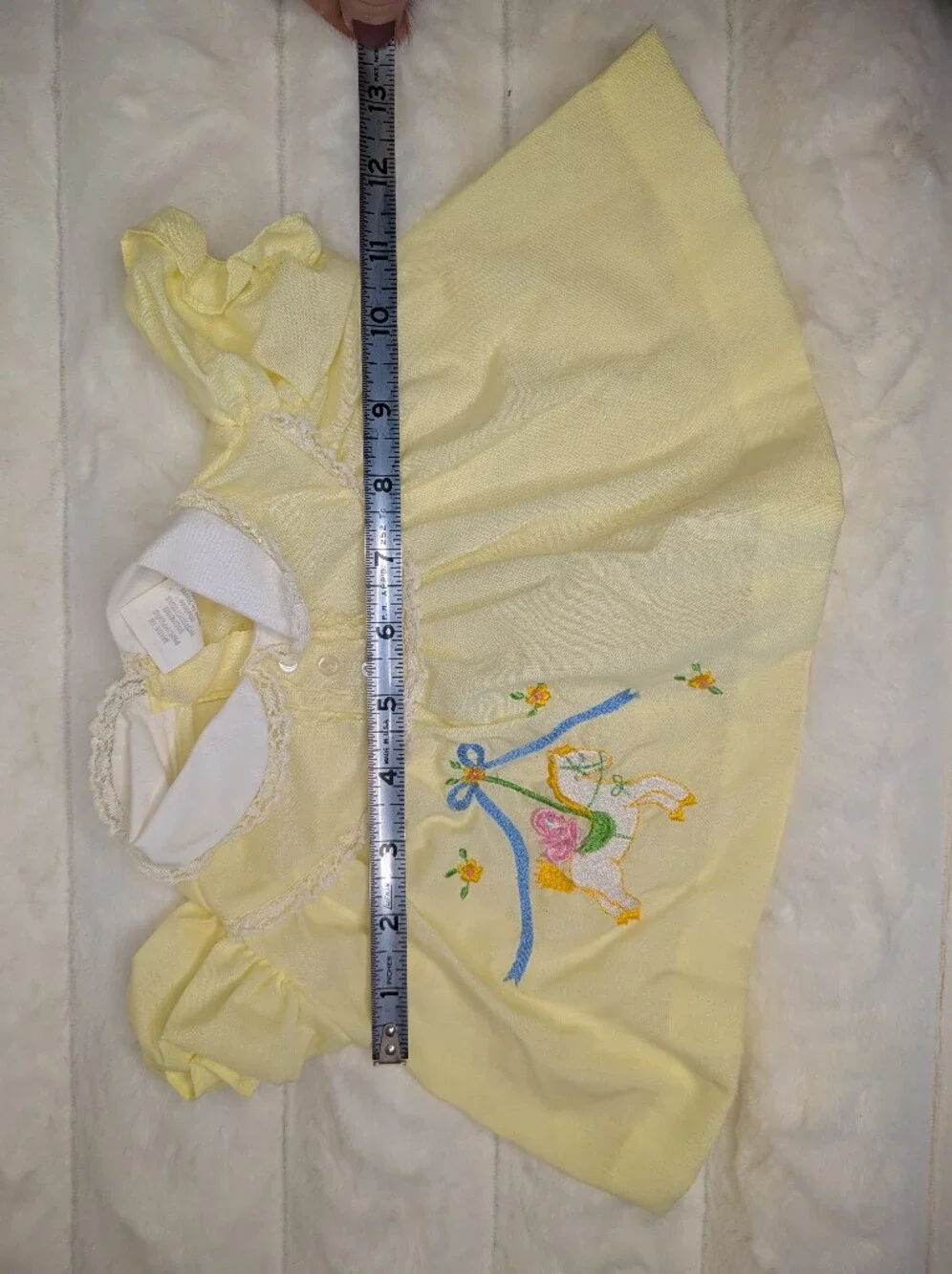 Vtg 1980s 2 Piece Merry Go Round Embroidered Infant Set
